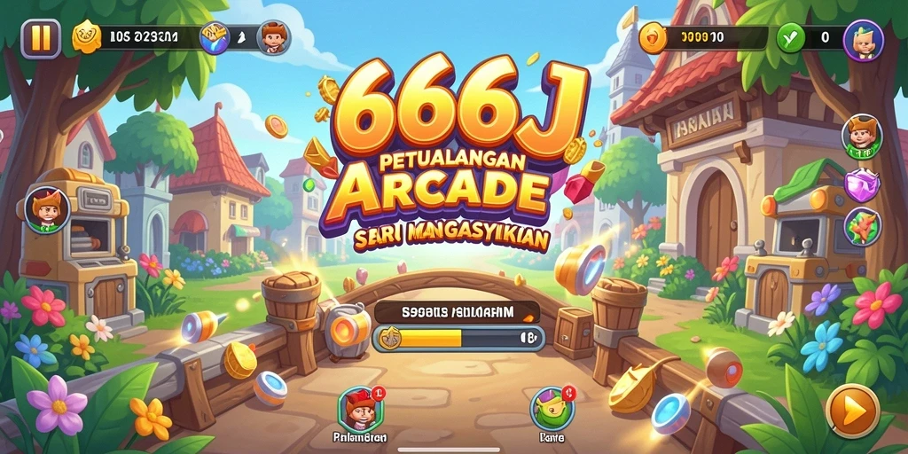 Screeshot gameplay 666J menampilkan aksi seru dan karakter yang berwarna.