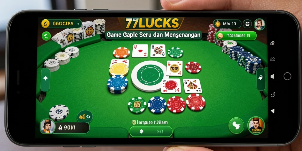 Gameplay seru Gaple di 77LUCKS yang dapat dimainkan bersama teman.