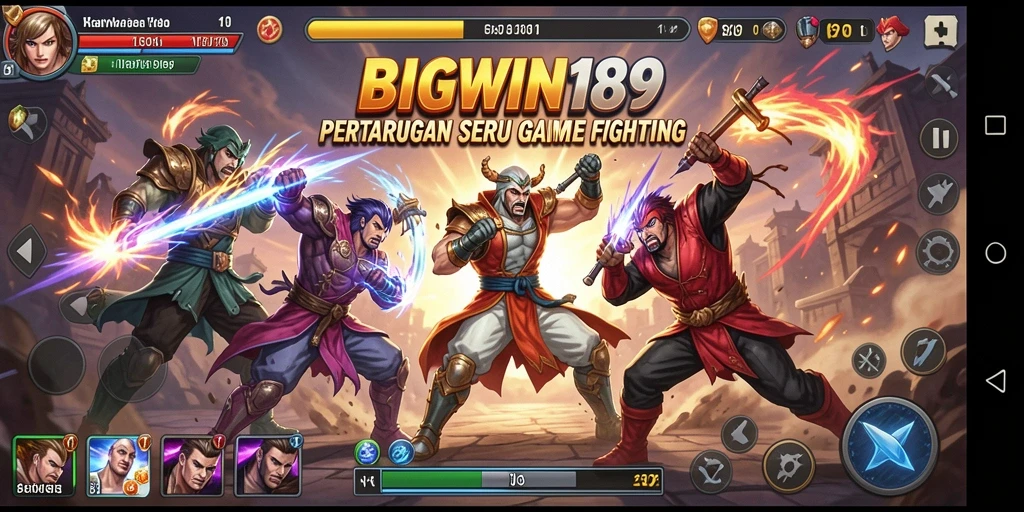 Tangkapan layar BIGWIN189 menampilkan aksi bertarung yang intens dan grafis yang menakjubkan.