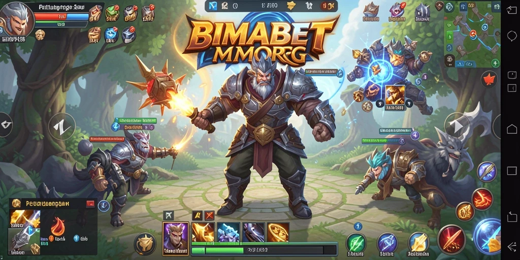 Tampilan gameplay seru dan interaktif dalam BIMABET MMORPG.