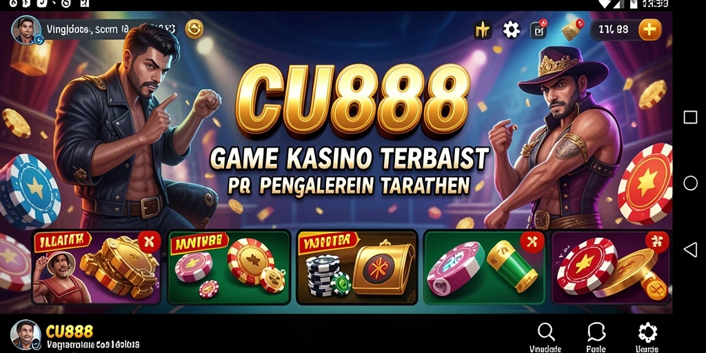 Tampilan gameplay menarik dari aplikasi Kasino CU888 dengan grafis yang menawan.