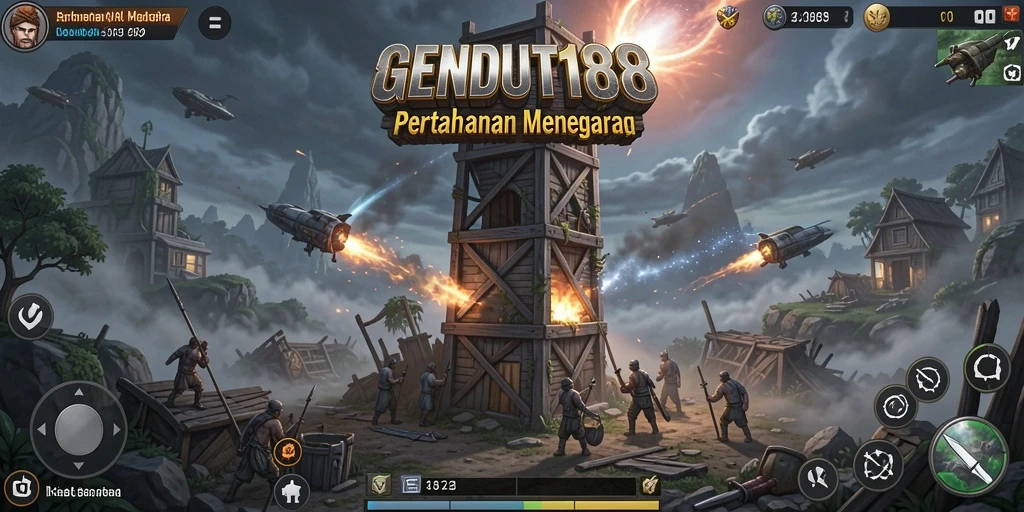 Gameplay menarik Tower Defense GENDUT188 dengan berbagai menara.