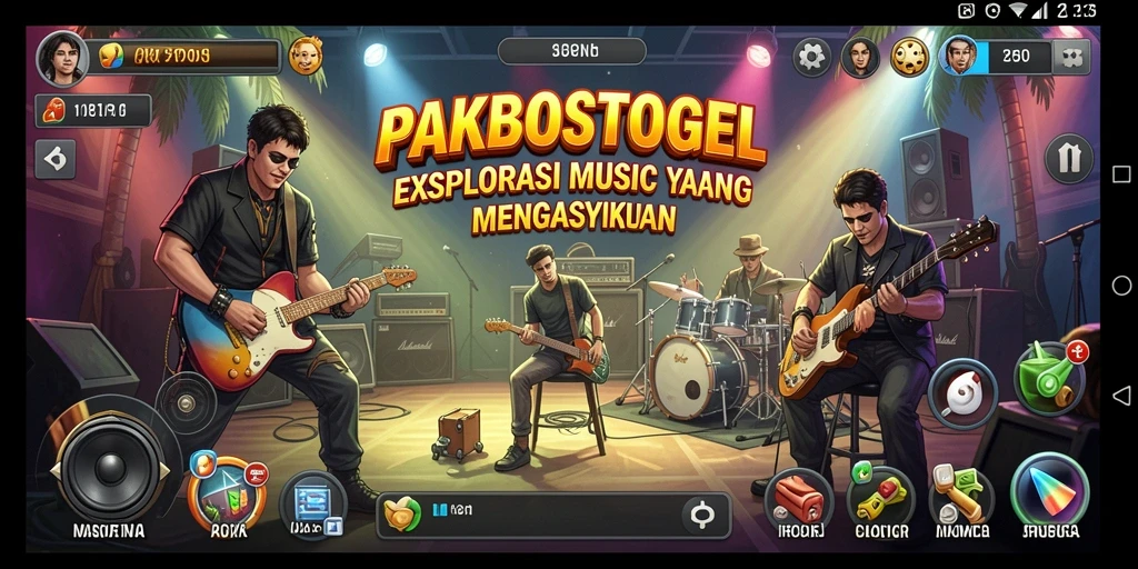 Screenshot permainan dari <strong>PAKBOSTOGEL</strong> yang menunjukkan antarmuka karaoke yang interaktif.