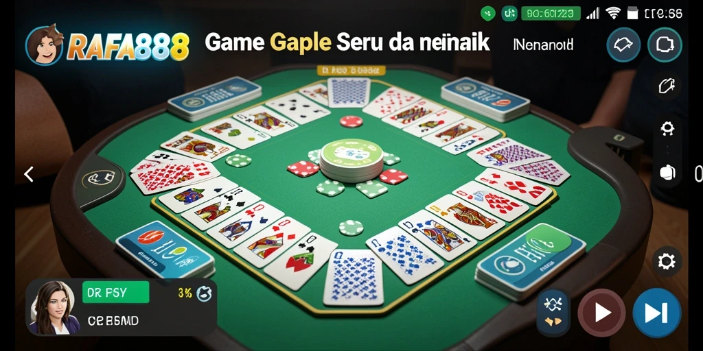 Tampilan gameplay seru Gaple RAFA88 yang menarik.