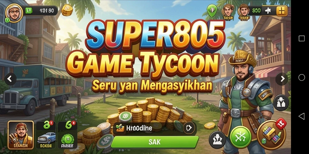 Tampilan gameplay SUPER805 yang menegangkan dan interaktif.